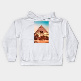 The great Sphinx and great pyramid Kids Hoodie